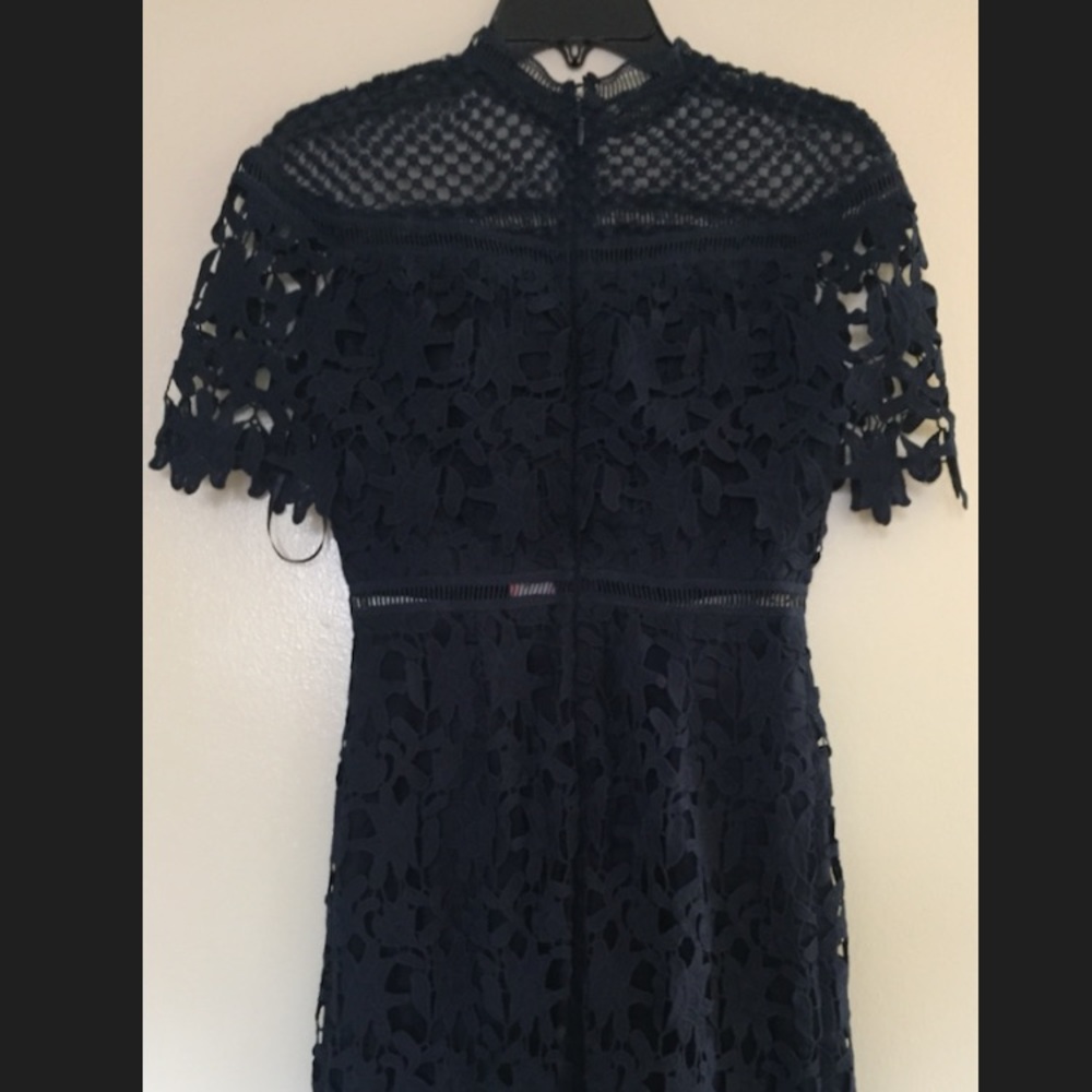 Chi Chi London: Navy Floral Dress Size 4
